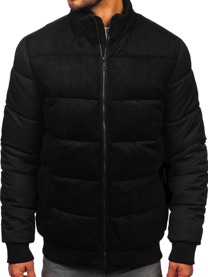 Men's Quilted Winter Jacket Black Bolf 22M336