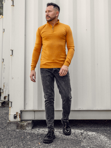 Men's Stand Up Sweater Camel Bolf YY08