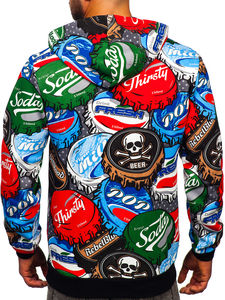 Men's Printed Hoodie Multicolor Bolf 141031