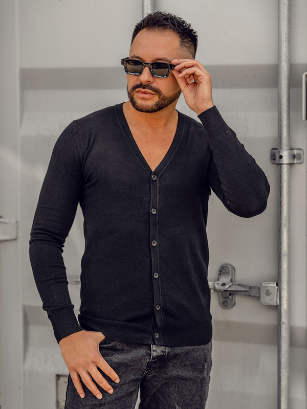 Men’s Cardigan Black Bolf YY06A