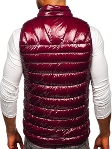 Men's Quilted Gilet Claret Bolf R0109A