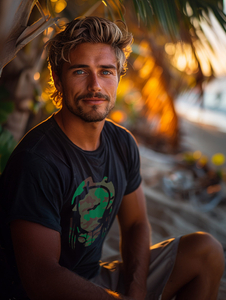 Men's Cotton Printed T-shirt Black Bolf 192379A2