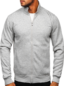 Men's Zip Stand Up Sweatshirt Grey Bolf B002