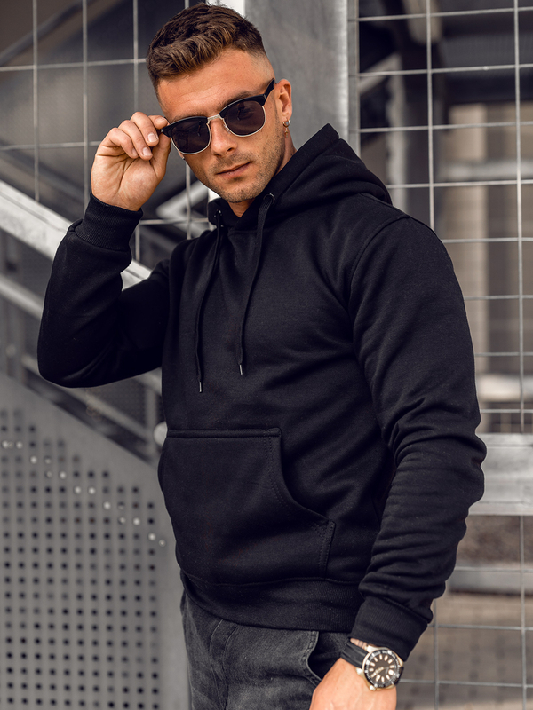 Men's Kangaroo Hoodie Black Bolf MB001A