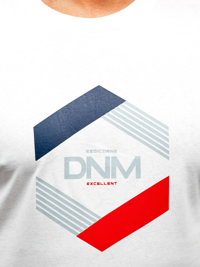 Men's Cotton Printed T-shirt White Bolf 14741