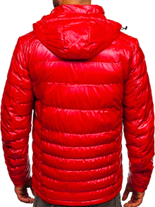 Men's Quilted Lightweight Sport Jacket Red Bolf 2147