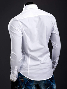 Men’s Elegant Long Sleeve Shirt White Bolf 0939A