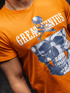Men's Printed T-shirt Orange Bolf Y70005