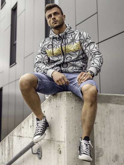 Men's Zip Hoodie Grey Bolf 27B8123A