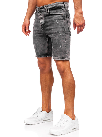 Men's Denim Shorts Black Bolf 0668