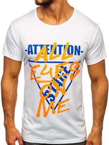 Men's Printed T-shirt White Bolf KS1995