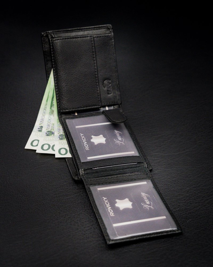 Men's Leather Wallet Black 12229