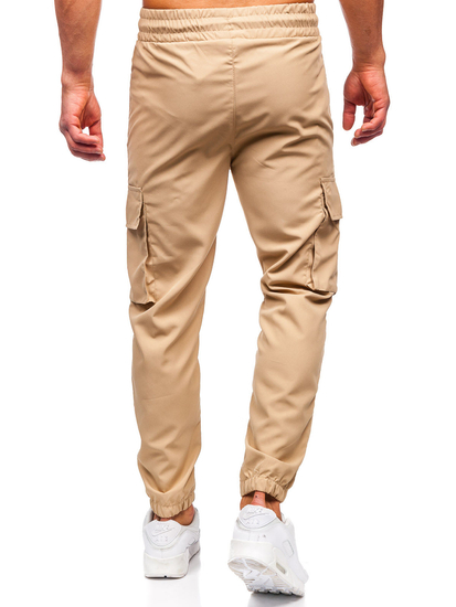 Men’s Cargo Joggers Beige Bolf HSS297