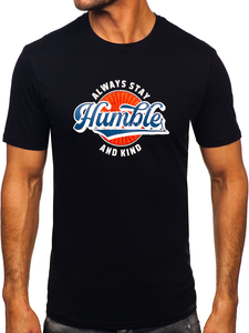 Men's Cotton Printed T-shirt Black Bolf MPO3531