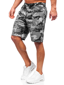 Men's Camo Shorts Grey Bolf 8K283