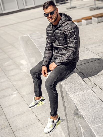 Men's Lightweight Quilted Jacket Black Bolf 58M13021A