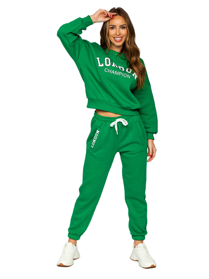 Women's Warm 2-Piece Tracksuit Green Bolf VP09