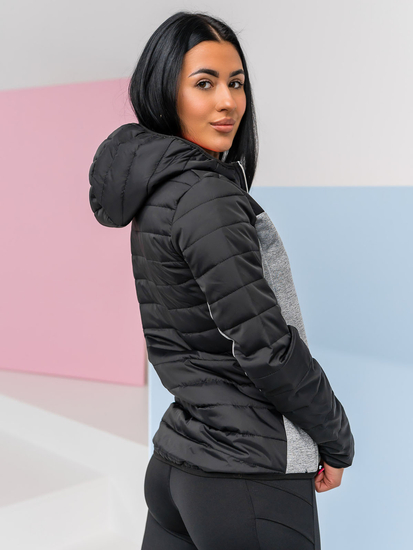 Women's Lightweight Jacket with hood Black Bolf KSW4006