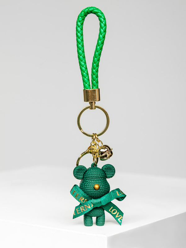 Key Fob Teddy Bear Green Bolf TT403-1