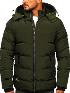 Men's Quilted Winter Jacket Green Bolf 6906