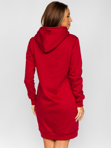 Women's Longline Hoodie Claret Bolf YS10005-A