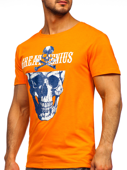 Men's Printed T-shirt Orange Bolf Y70005