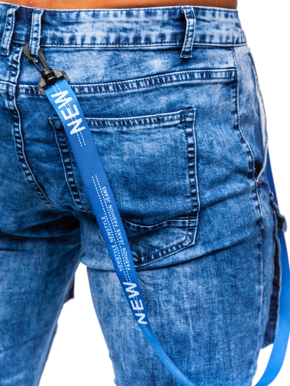 Men's Cargo Jeans Navy Blue Bolf TF145