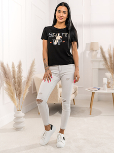 Women's Printed T-shirt Black Bolf 95T2501