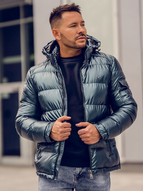 Men's Quilted Winter Jacket Green Bolf EX2138A