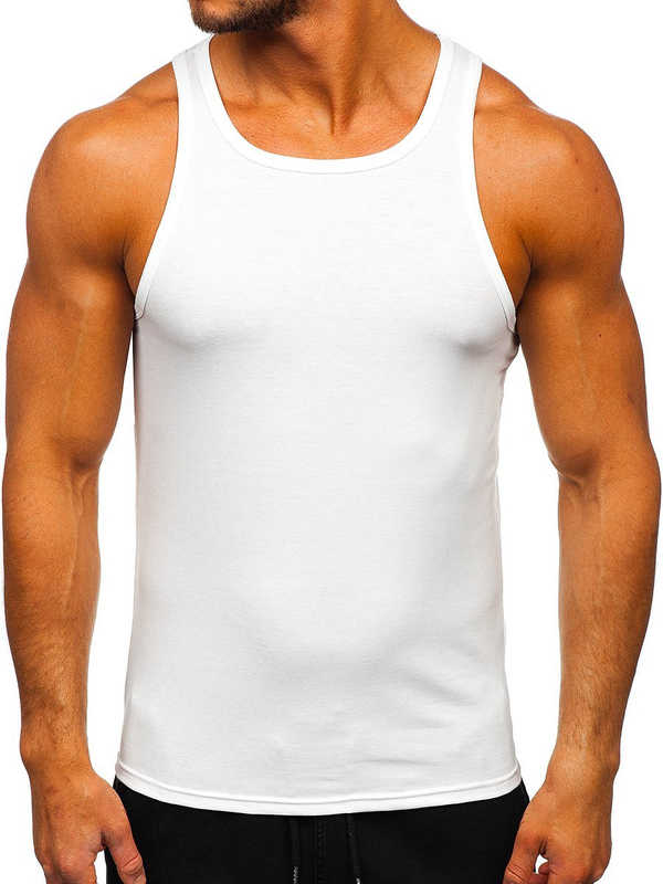 Men's Plain Tank Top White Bolf 99003