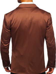 Men’s Elegant Suit Jacket Brown Bolf 022