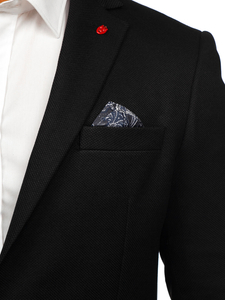 Men’s Elegant Suit Jacket Black Bolf 05