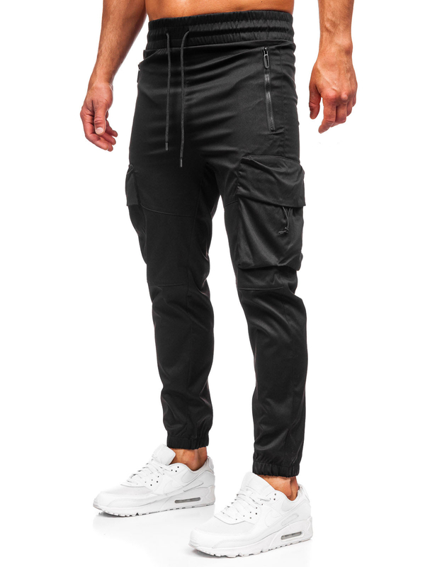 Men’s Cargo Joggers Black Bolf HSS299