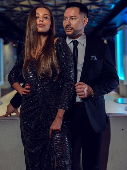 Men’s Casual Blazer Black Bolf 24401-1