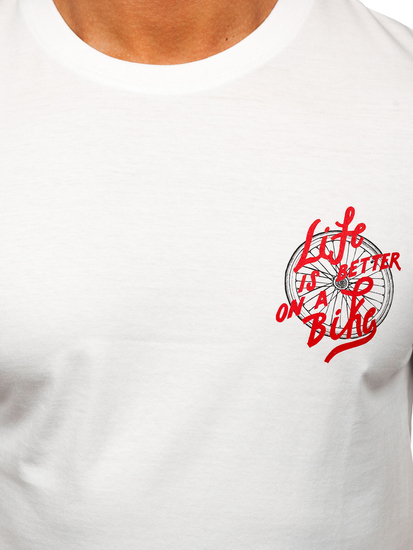 Men's Cotton Printed T-shirt White Bolf MPO3555