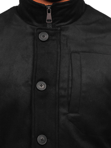 Men's Winter Coat with Stand Up Collar Black Bolf M3129