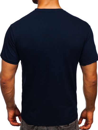 Men's Basic Cotton T-shirt Navy blue Bolf 192397