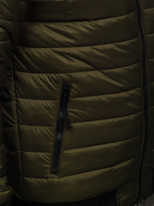 Men's Lightweight Quilted Bomber Jacket Khaki Bolf MY-02A