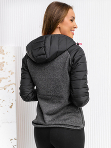 Women's Lightweight Jacket with hood Black Bolf KSW4005A1