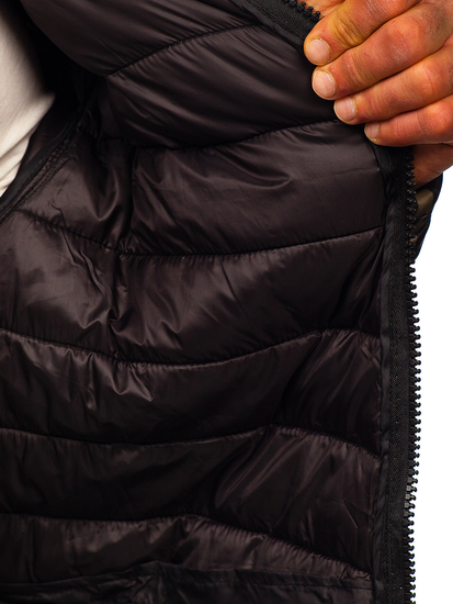 Men's Quilted Winter Camo Jacket Green Bolf SM80