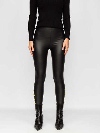 Women's Faux Leather Leggings Black Bolf J52970