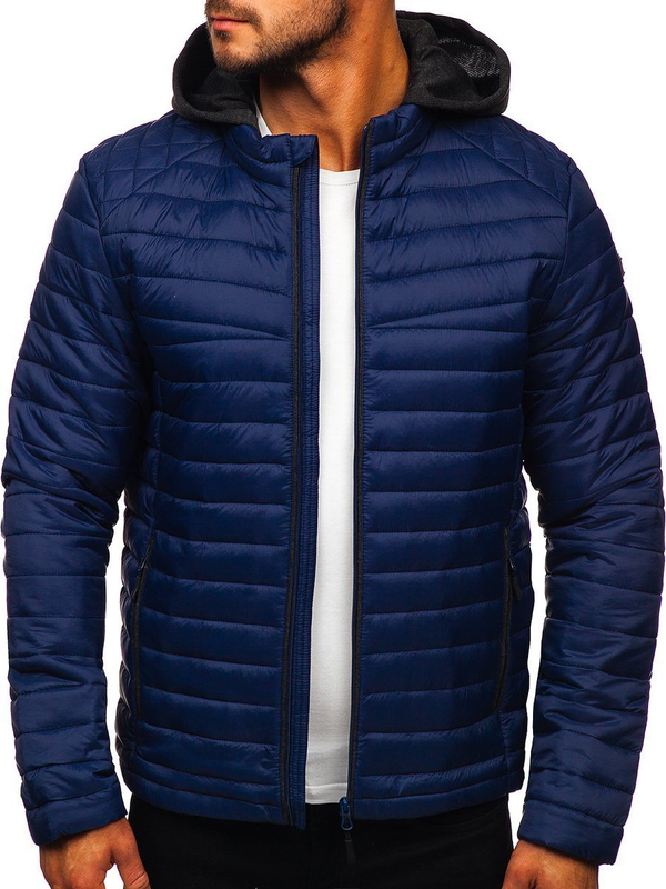 Men's Transitional Down Jacket Navy Blue Bolf AB031