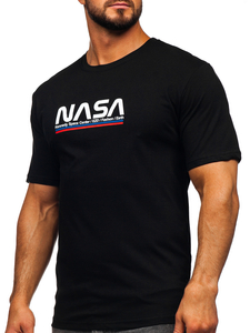 Men's Cotton Printed T-shirt Black Bolf 14749