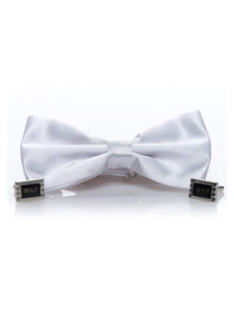 Men's Elegant Long Sleeve Shirt Bow Tie + Cufflinks Black Bolf 4702