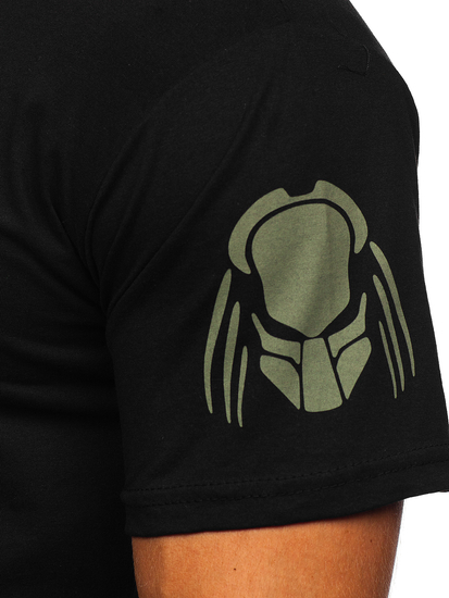 Men's Cotton Printed T-shirt Black Bolf 192379