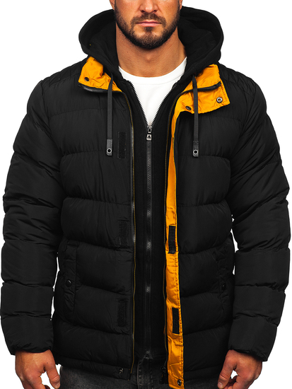 Men's Winter Quilted Jacket Black Bolf 7145