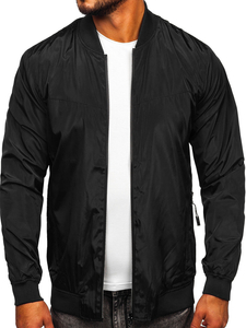 Men's Lightweight Bomber Jacket Black Bolf W3909