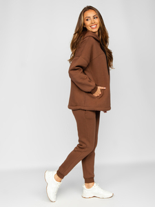 Women's 2-Piece Tracksuit Brown Bolf 8029
