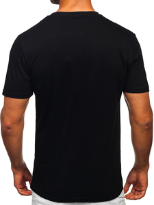 Men's Cotton Printed T-shirt Black Bolf MPO3466