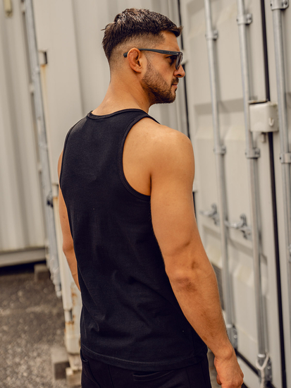 Men’s Printed Tank Top Black Bolf 14855A